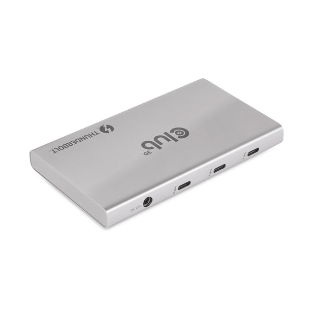CLUB3D CSV-1580 dockningsstationer för bärbara datorer Dockning Thunderbolt 4 Silver