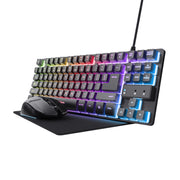 Trust GXT 794 tangentbord Mus inkluderad Spela USB QWERTZ tyska Svart