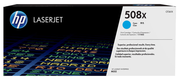 HP 508X cyan original LaserJet-tonerkassett med hög kapacitet - CF361X