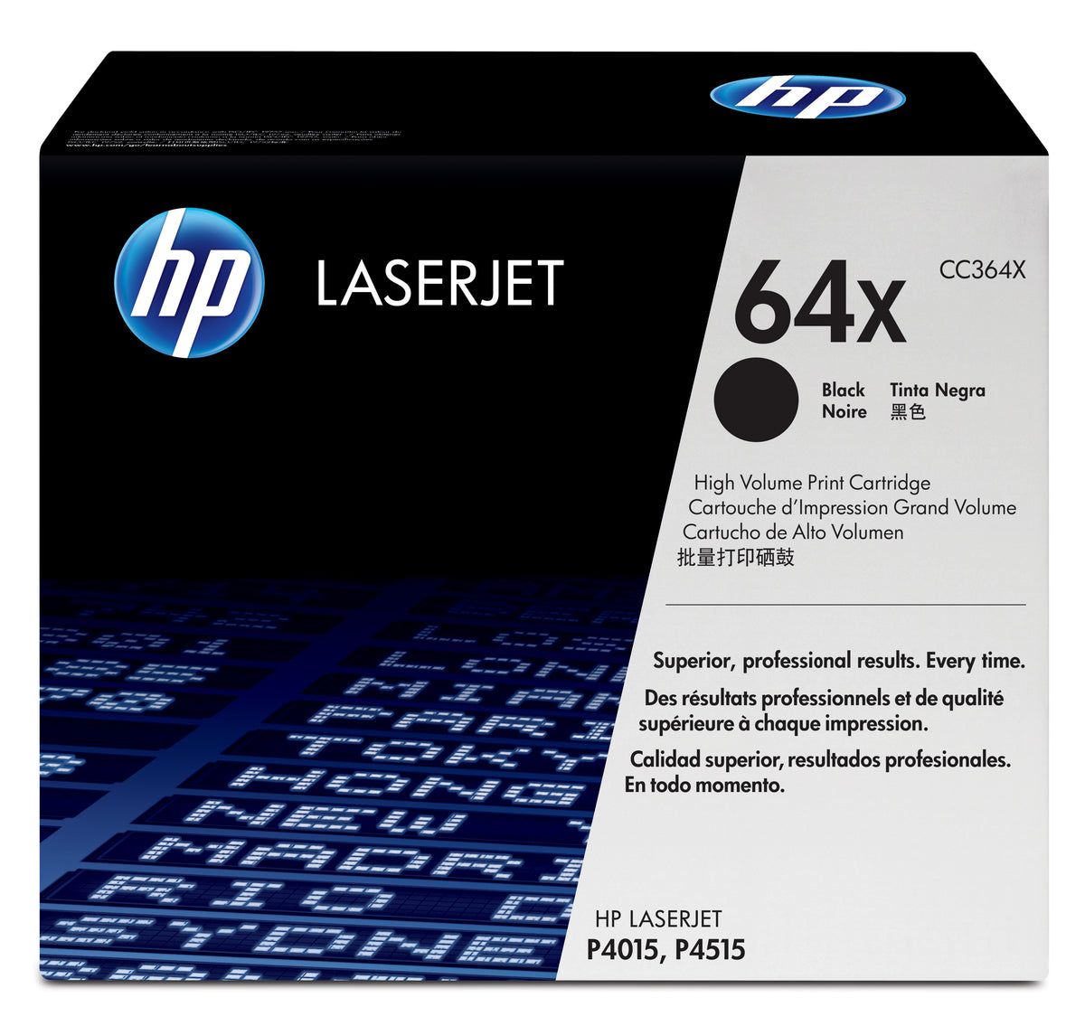 HP 64X High Yield Black Original LaserJet Toner Cartridge Tonerkassett Svart