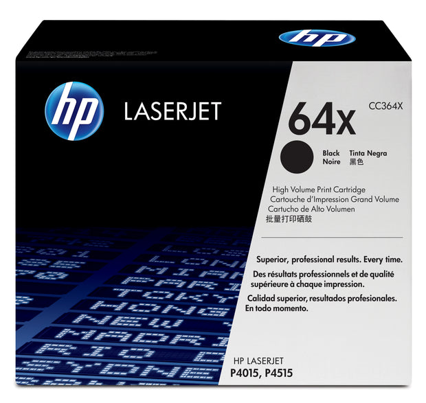 HP 64X High Yield Black Original LaserJet Toner Cartridge Tonerkassett Svart