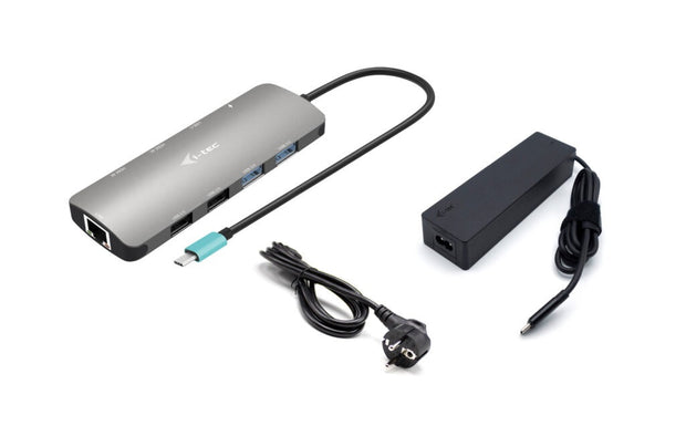 i-tec Metal C31NANOHDM2D100 dockningsstationer för bärbara datorer Kabel USB 3.2 Gen 1 (3.1 Gen 1) Type-C Grå