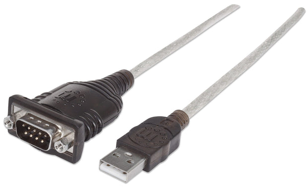 Manhattan 151801 seriella kablar Silver 0,45 m USB A Serial/COM/RS232/DB9