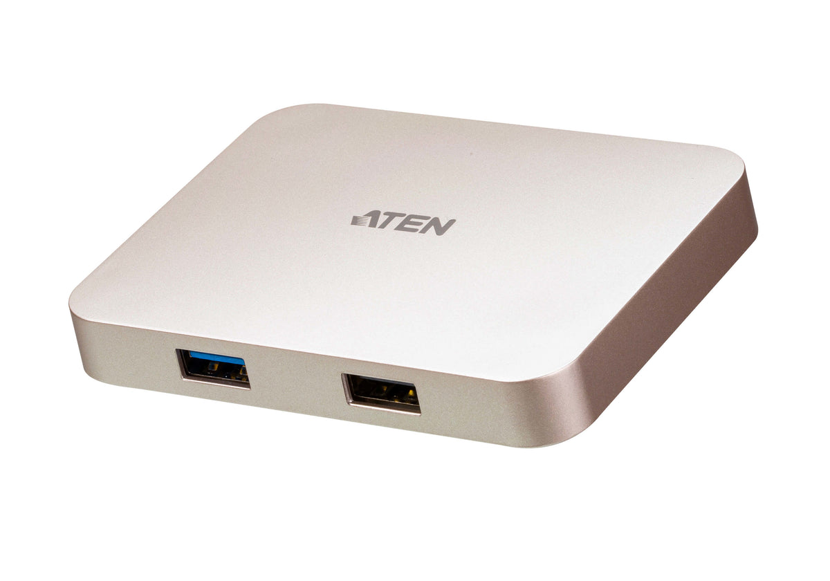ATEN USB-C 4K ultramini dockningsstation med strömgenomströmning