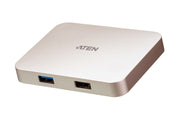 ATEN USB-C 4K ultramini dockningsstation med strömgenomströmning