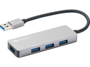 Sandberg 333-67 gränssnittshubbar USB 3.2 Gen 1 (3.1 Gen 1) Type-A 5000 Mbit/s Grå