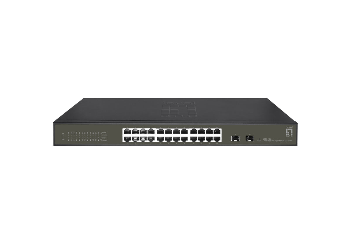 LevelOne GES-2126 nätverksswitchar hanterad L2 Gigabit Ethernet (10/100/1000) Svart