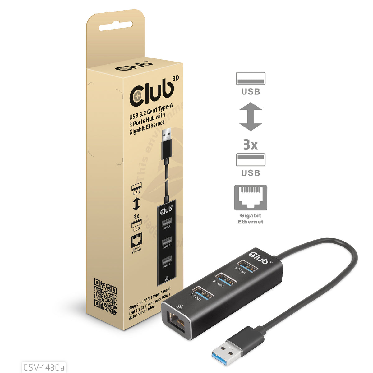 CLUB3D USB 3.2 Gen1 Type-A