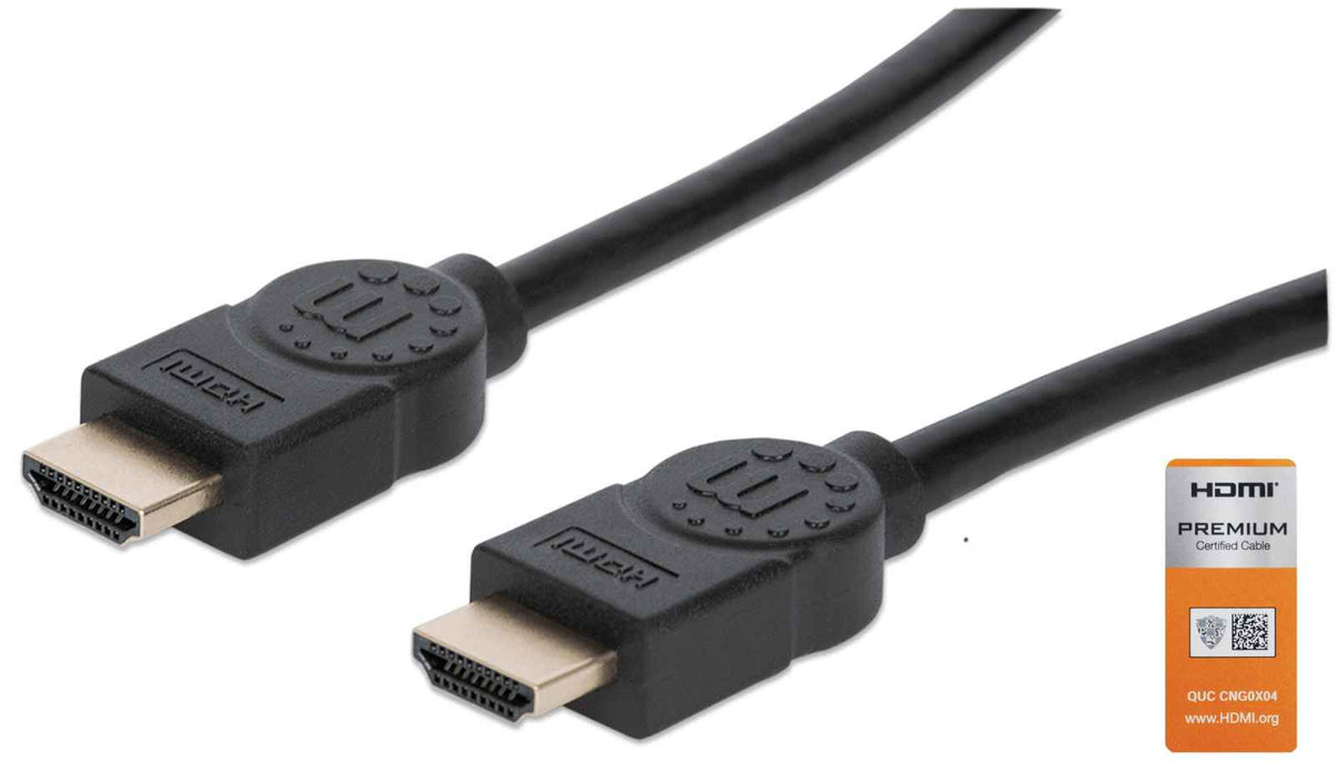 Manhattan 355353 HDMI-kabel 3 m HDMI Typ A (standard) Svart