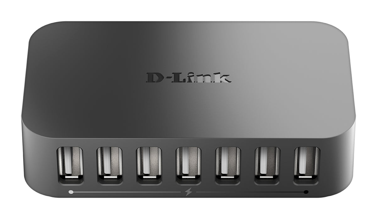 D-Link DUB-H7 USB 2.0 Type-B 480 Mbit/s Svart