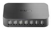 D-Link DUB-H7 USB 2.0 Type-B 480 Mbit/s Svart