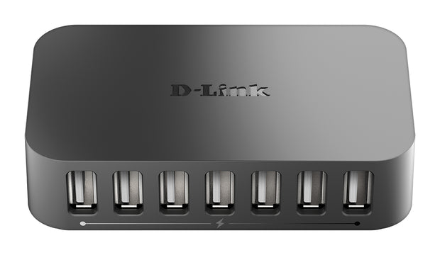 D-Link DUB-H7 USB 2.0 Type-B 480 Mbit/s Svart USB-hubb