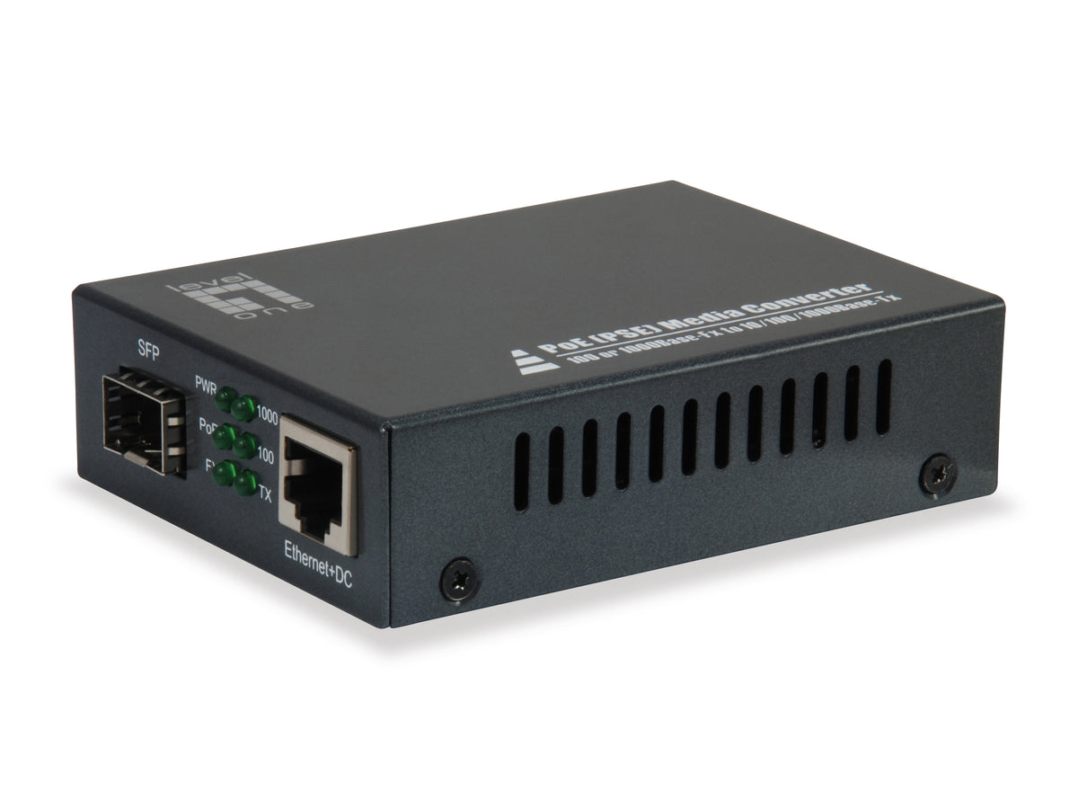 LevelOne GVT-2012 mediakonverterare för nätverk 1000 Mbit/s Svart - 1x1G
