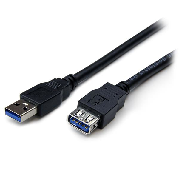 StarTech.com 2 m svart SuperSpeed USB 3.0-förlängningskabel A till A