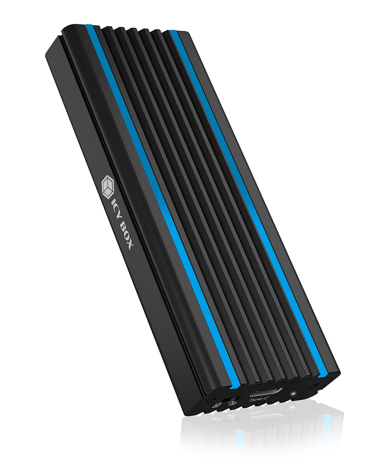ICY BOX IB-1824ML-C31 SSD-inkapsling Svart M.2