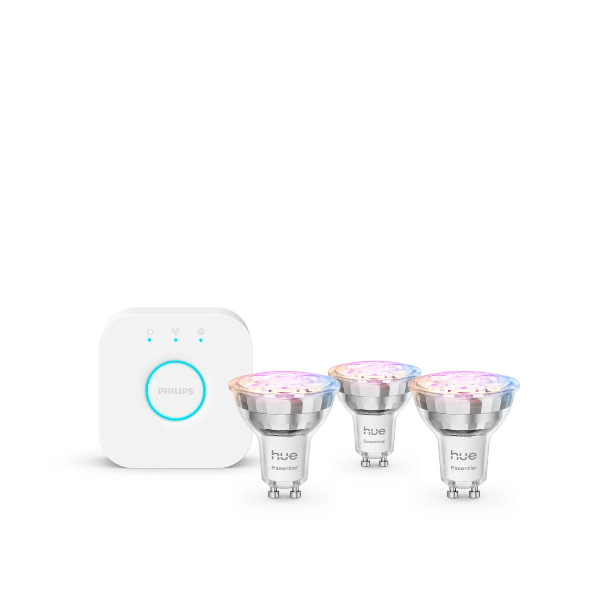 Philips Hue White och Color Ambiance Essential startpaket: 3 GU10 smarta ljuskällor
