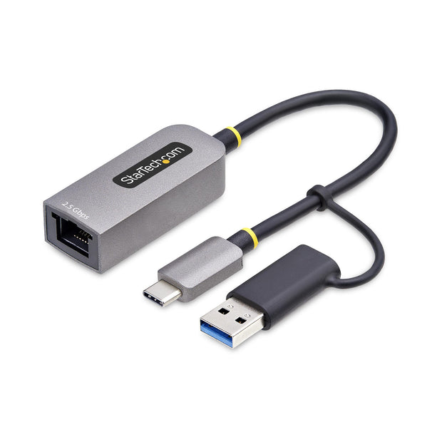 StarTech.com 2,5 GbE USB-C till Ethernet-adapter med USB-A-konverterare - 1x1G