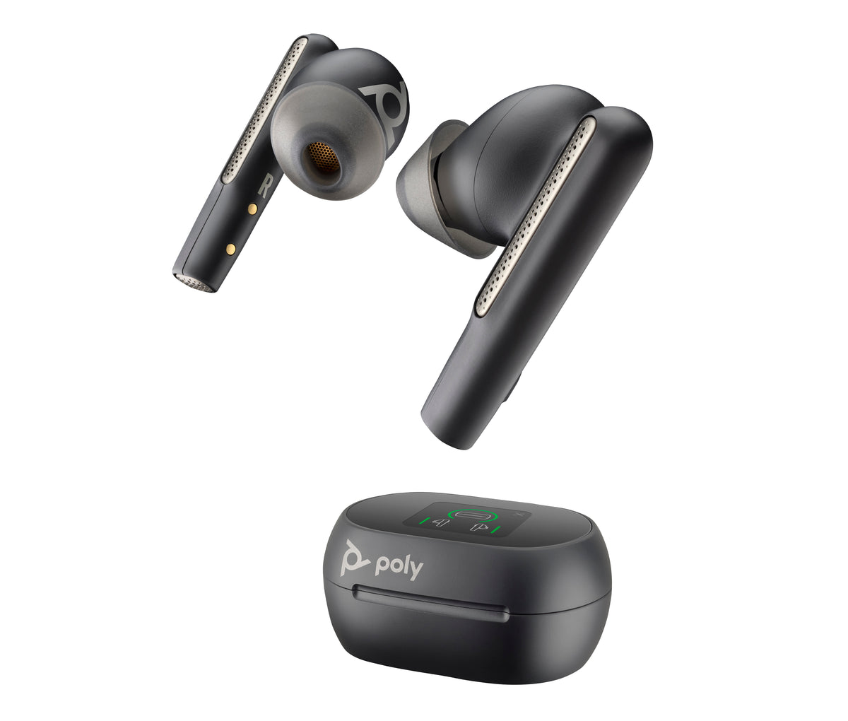 HP Poly Voyager Free 60+ UC M Carbon Black Earbuds + BT700 USB-C-adapter +