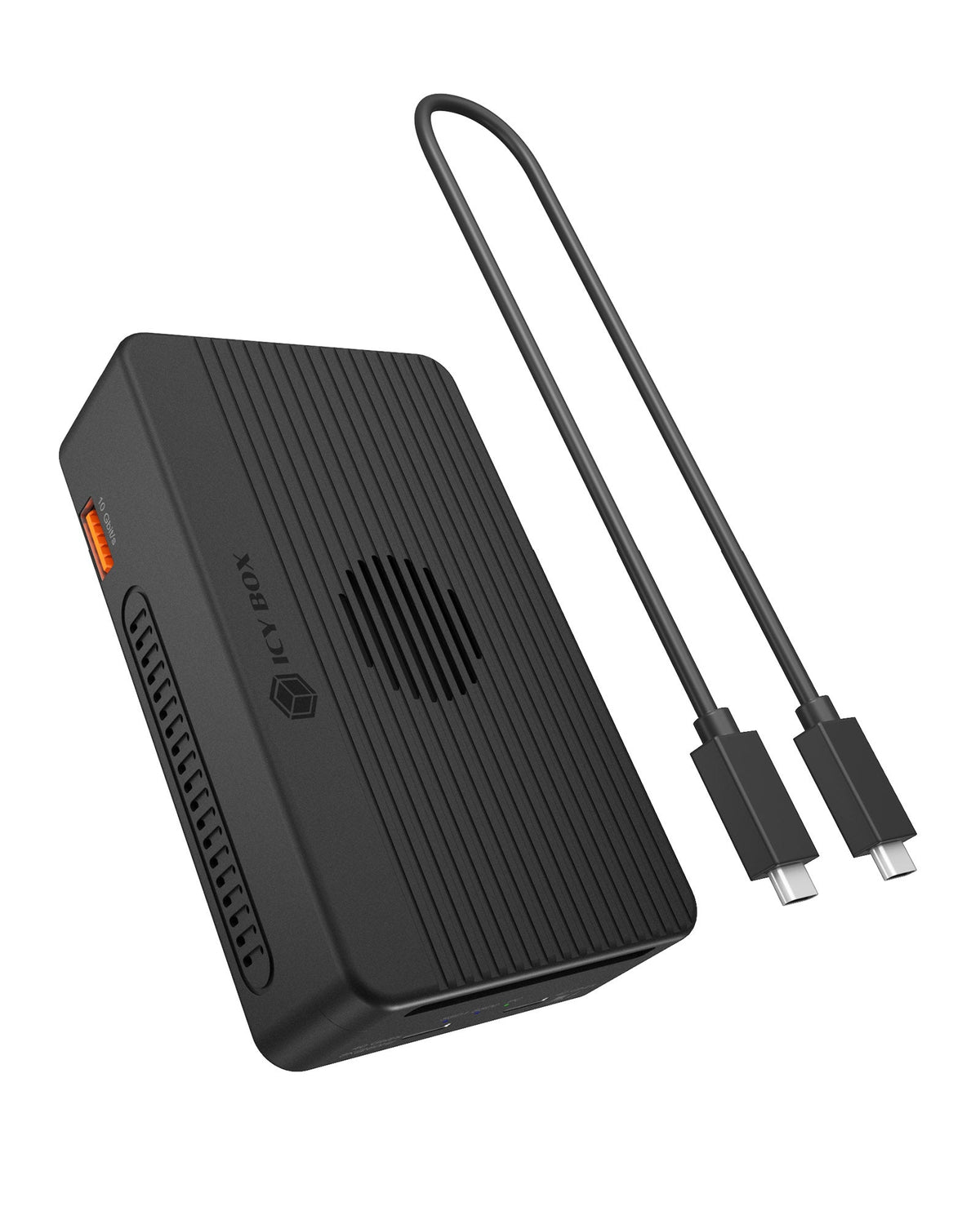 ICY BOX Heart RAID 2818 Kabel USB4 Svart dockningsstation