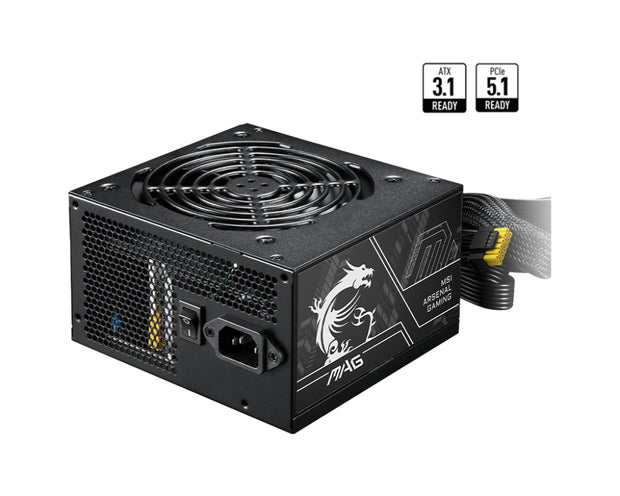 MSI MAG A750BN PCIE5 II strömförsörjningsenheter 750 W 24-pin ATX Svart