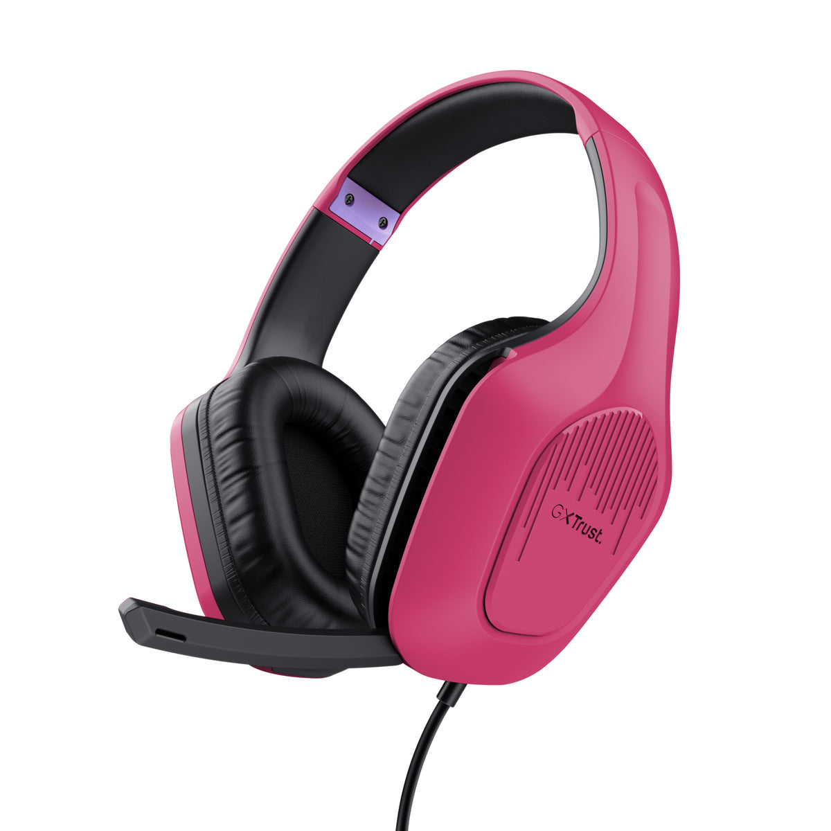 Trust GXT 415P Zirox Headset Kabel Huvudband Spela Rosa