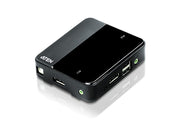 ATEN USB DisplayPort/Audio KVM-switch med 2 portar (stöd för 4K och medföljande