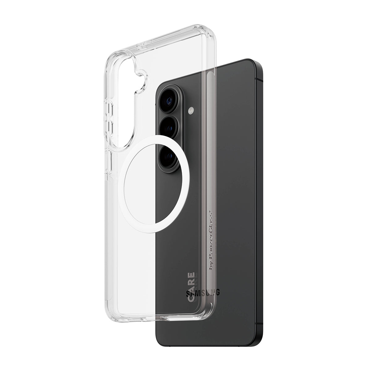PanzerGlass CARE by Urban Explorer Case Transparent w. White Qi Samsung Galaxy S26+