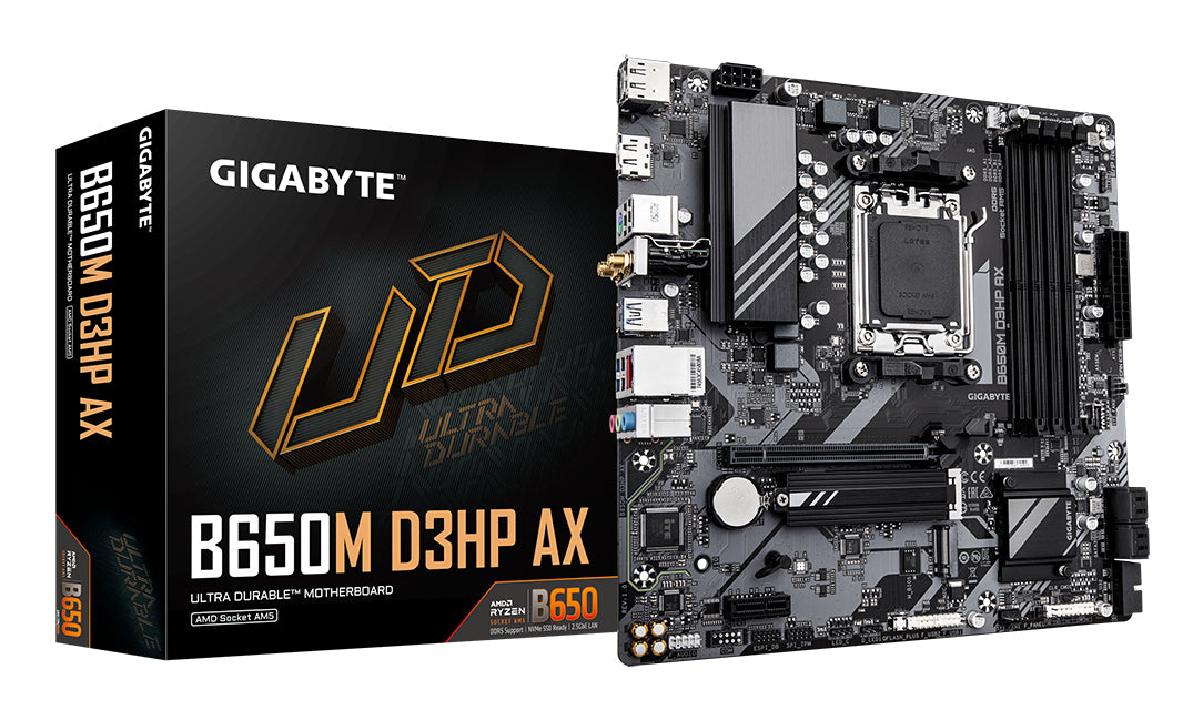 GIGABYTE B650M D3HP AX moderkort AMD B650 AM5-sockel micro ATX