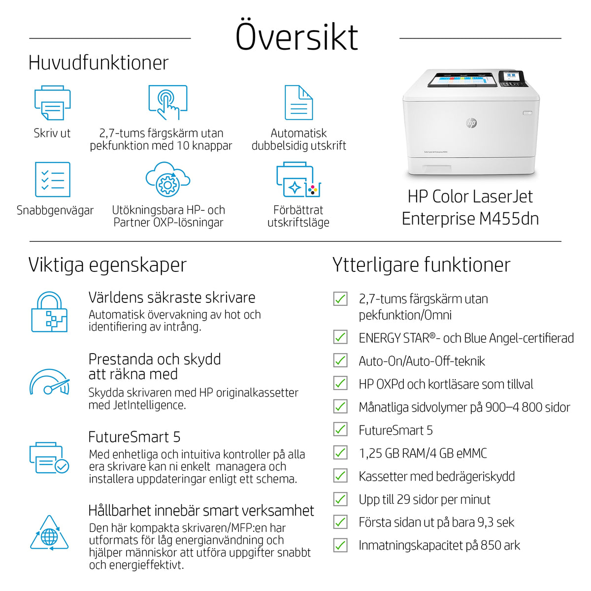 HP Color LaserJet Enterprise M455dn - Duplex