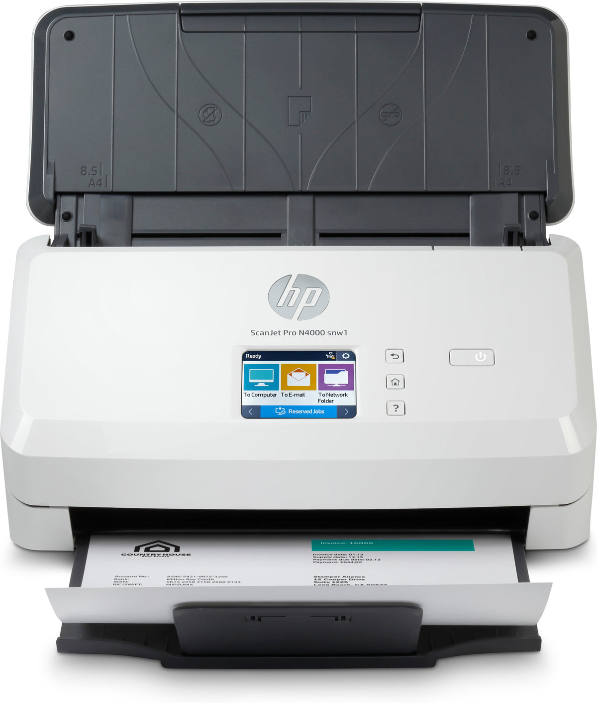 HP Scanjet Pro N4000 snw1 Sheet-feed Scanner Arkmatad skanner 600 x 600 DPI A4 Svart