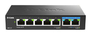 D-Link DMS-107/E nätverksswitchar Ohanterad Gigabit Ethernet (10/100/1000) Svart
