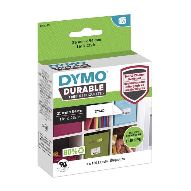 DYMO Hållbara LabelWriter-originaletiketter utskriftsbara Etiketter