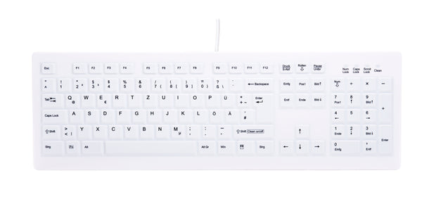 Contour Design Active Key AK-C8100 tangentbord Kontor RF Trådlös tyska Vit