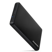 Axagon EE25-SLC Hölje för lagringsenheter HDD- / SSD kabinett Svart 2.5"