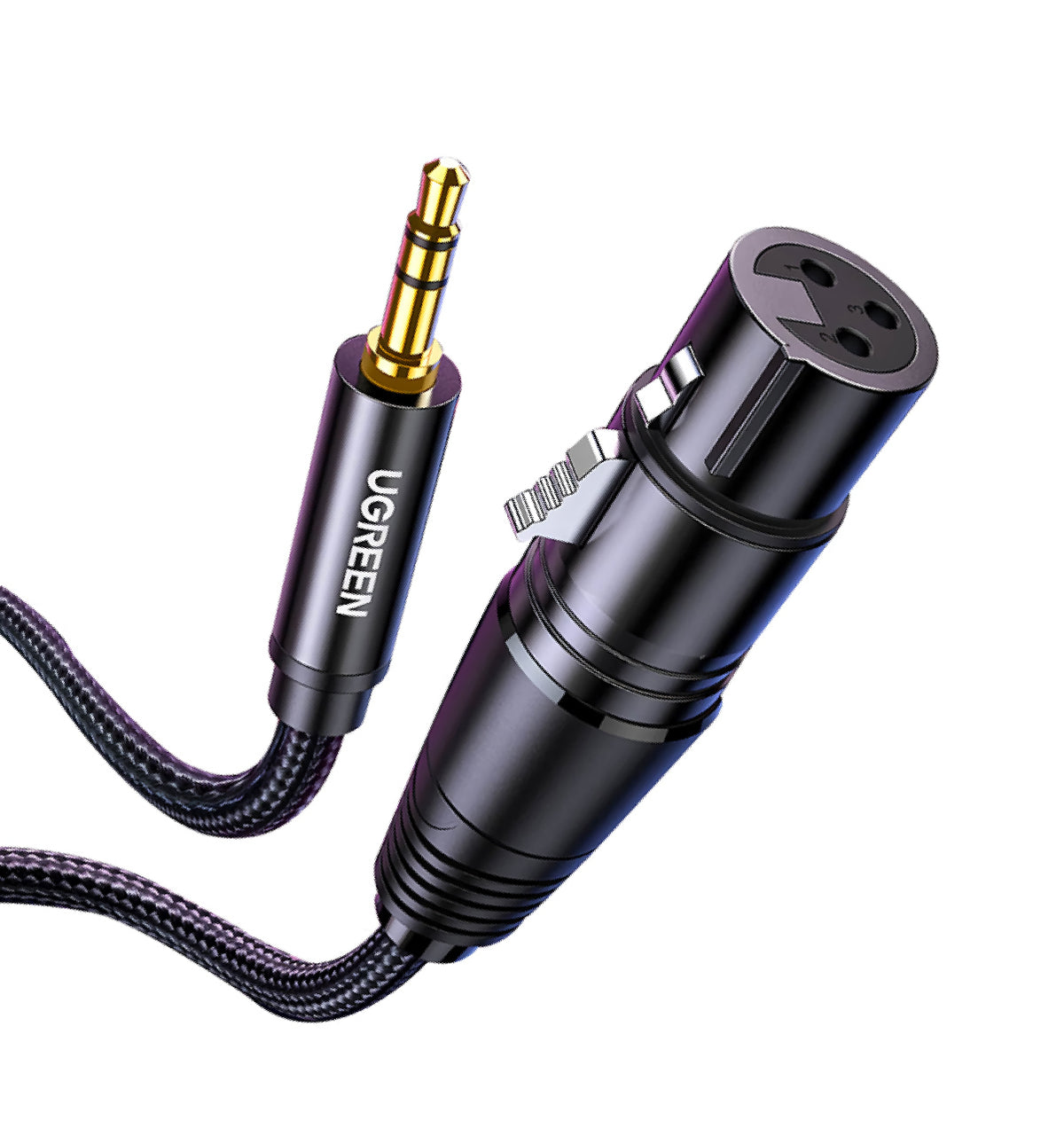 Ugreen 20763 ljudkabel 1 m XLR 3,5mm Svart ljudkablar
