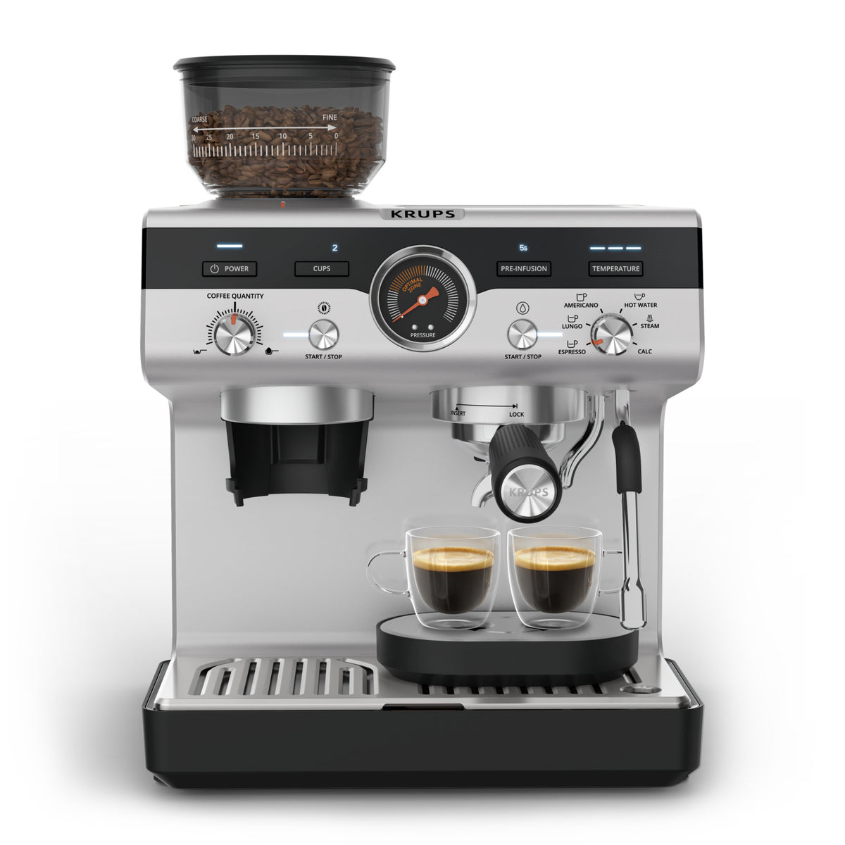 Krups Precision XP801T10 kaffemaskin Halvautomatisk Espressomaskin 3 l
