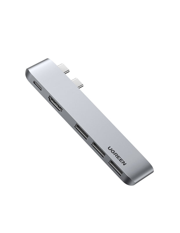 Ugreen 60559 dockningsstationer för bärbara datorer USB 3.2 Gen 1 (3.1 Gen 1) Type-C Silver