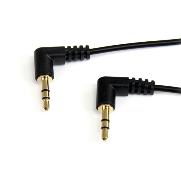 StarTech.com 0.3m Angle M/M ljudkabel 0,3 m 3,5mm Svart