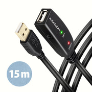 Axagon ADR-215 USB 2.0 A-M -> A-F active extension/repeater cable 15m