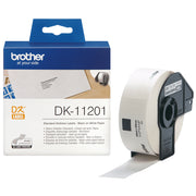 Brother DK-11201 etikett-tejp Svart på vitt