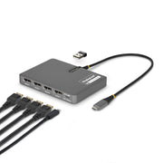 StarTech.com QUAD-USB-DP-ADAPT dockningsstationer för bärbara datorer Kabel USB 3.2