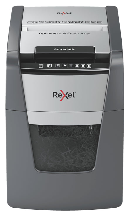 Rexel Optimum Auto+ 100M dokumentförstörare Mikrostrimling 55 dB