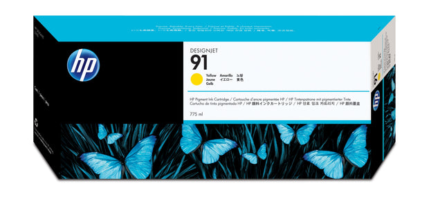HP 91 775 ml gul pigmentbläckpatron