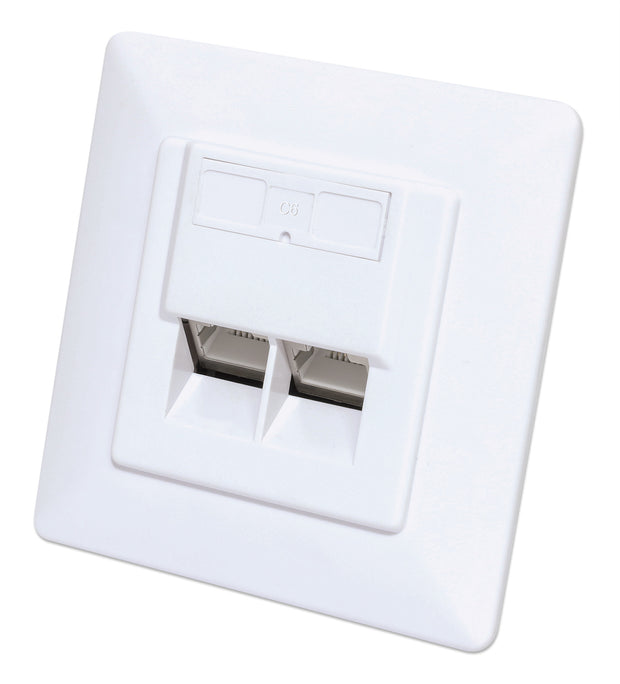 Intellinet 771900 eluttag 2 x RJ-45 Vit