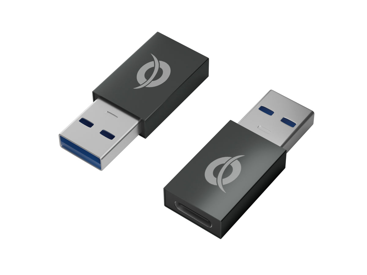 Conceptronic DONN10G kabelomvandlare (hane/hona) USB A USB C Svart