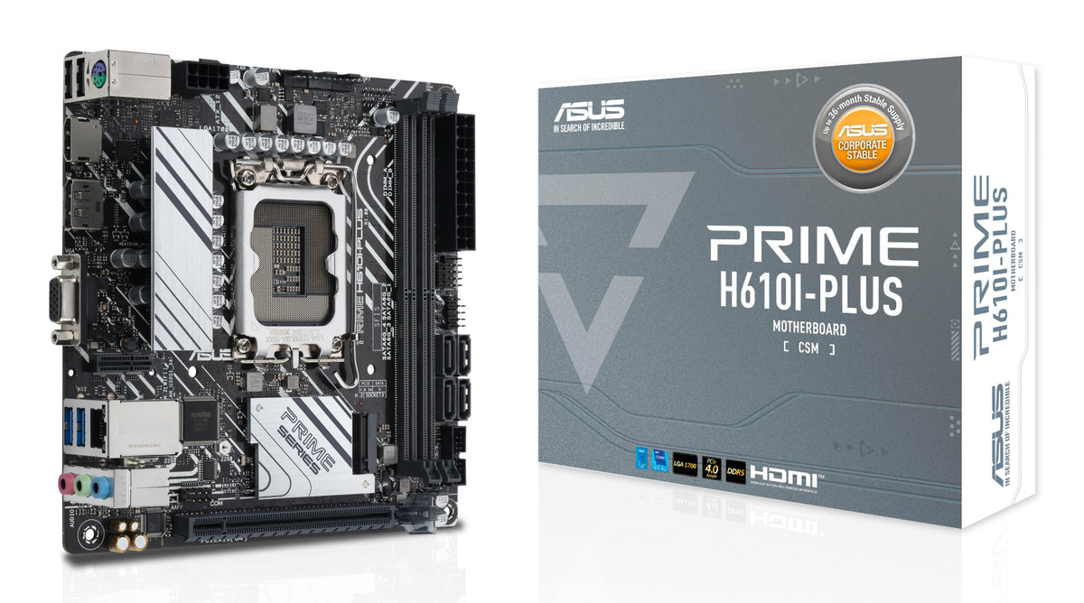 ASUS PRIME H610I-PLUS-CSM Intel H610 LGA 1700 Mini-ITX