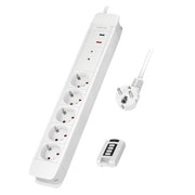 LogiLink LPS402 förlängningssladdar 1,5 m 5 AC-utgångar inomhus Vit