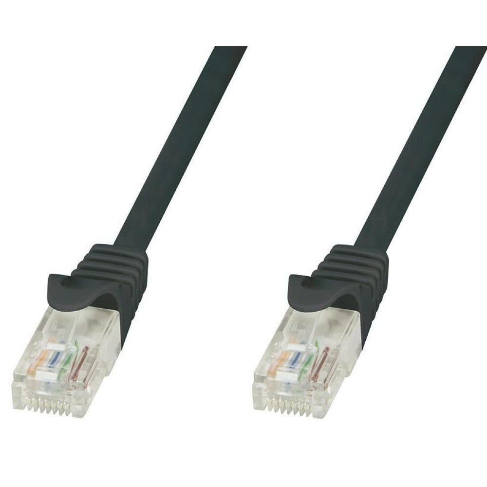 Techly ICOC CCA5U-0025-BKT nätverkskablar Svart 0,25 m Cat5e U/UTP (UTP)