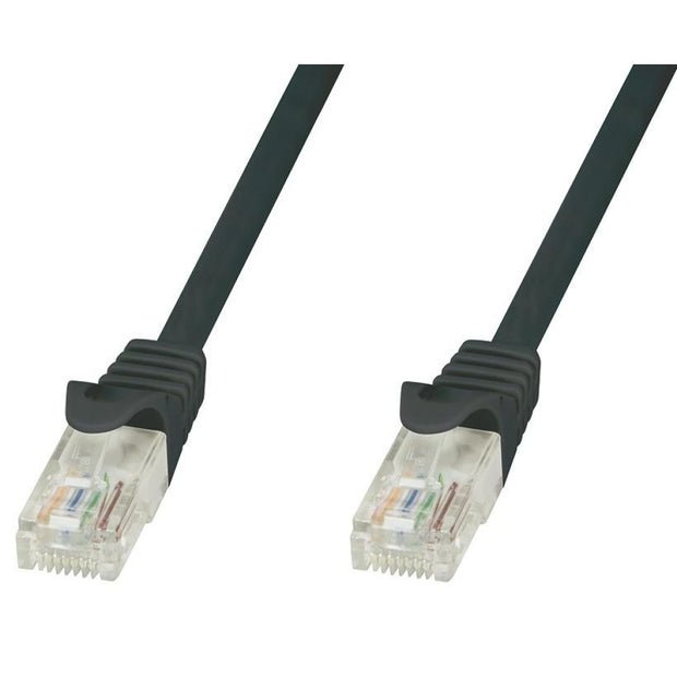 Techly ICOC CCA5U-0025-BKT nätverkskablar Svart 0,25 m Cat5e U/UTP (UTP)
