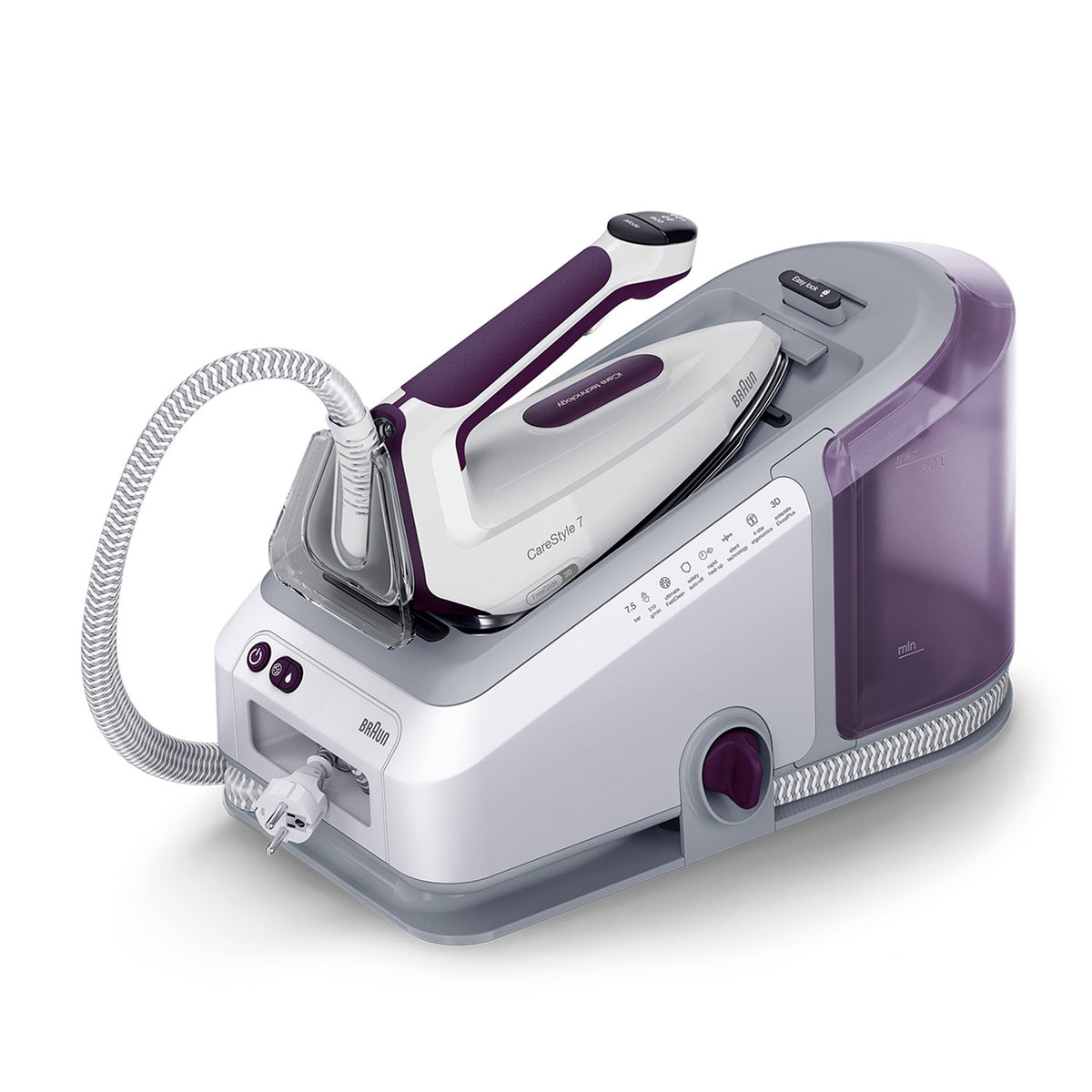 Braun CareStyle 7 IS7266VI Pressurized steam ironing station 2700 W 2 l EloxalPlus